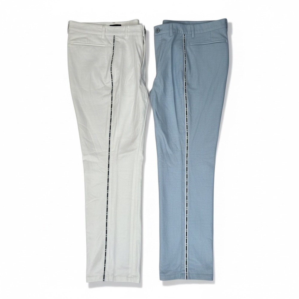 👖 Craig Signer Dress Pants Bundle Light Blue & Khaki Tailored Trousers (2 Pairs)